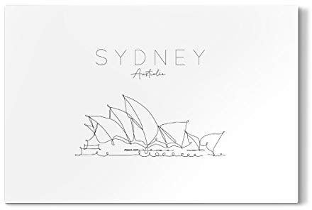 artboxONE Galerie-Print 30x20 cm Opera House Sydney hochwertiges Acrylglas auf Alu-Dibond von Anna Kozlenko
