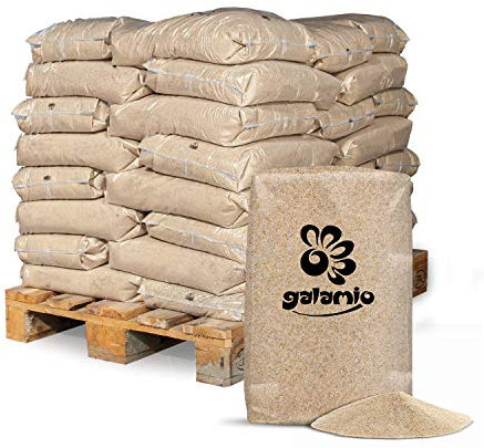 GALAMIO Quarzsand Sand Spielsand Sandkastensand Filtersand Poolsand Rasensand Vogelsand Aquariensand Terrariensand Teichsand 0,2-2,0mm 25kg x 40 Sack 1.000kg / 1 Palette Wolff & Müller