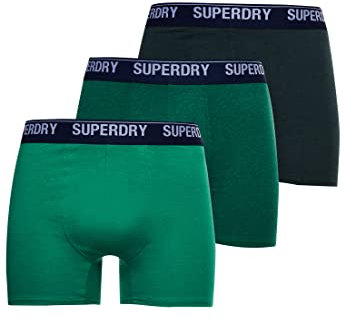 Superdry Boxer Multi Triple Pack, Enamel/Oregon/Bright Green, S Homme