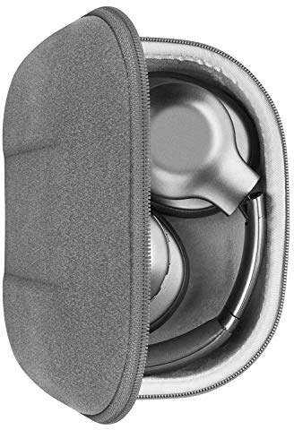 Geekria Shield Kopfhörer-Hülle, kompatibel mit JBL Tune 770NC, 760NC, 710BT, Live 500BT, Tour One, Ersatz-Hartschalen-Reisetasche mit Kabelaufbewahrung, Mikrofaser-Grau