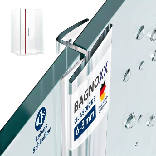 Bagnoxx Anschlagdichtung 180 Grad 200cm, für 8mm Glasstärke Transparent | Duschdichtungen für Duschtüren, Duschtürdichtung seitlich, Dichtung Dusche Glastür, Duschdichtung 8mm