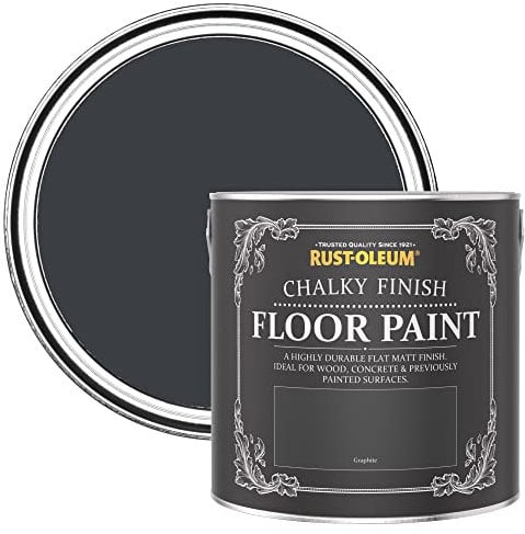 Rust-Oleum Dark Grey Scratch-Resistant Floor Paint in Matt Finish - Graphite 2.5L