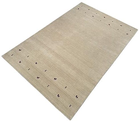 WAWA TEPPICH T3 Wollteppich Beige 250 x 300 cm 100% Wolle handgewebt | Handgewebtes Unikat mit charaktervoller Struktur; vielseitig kombinierbar und passend für unterschiedliche Wohnstile