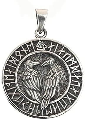 Kiss of Leather Raben Anhänger aus 925 Sterling Silber, Si. 430