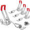 4 Stück Metall Spannverschluss GH-4001, Hebel Verschluss, Spannverschluss, Klein Kniehebelspanner Verstellbar, Einstellbare Kniehebelspanner Halten Kapazität Latch, 100KG/220Lbs