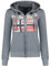 Geographical Norway Farlotte Lady - Felpa Donna Zip Hoodie Tasche - Pile Donna Maglione Manica Lunga Giacca Cappuccio - Abito Ideale Primavera Estate Autunno Inverno Stagione (Grigio Scuro S)
