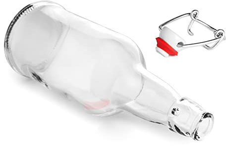MISOYER Bouchon en céramique,6 Capuchons de Rechange pour Cuisine Pratico Secure - Bouchon à Rabat réutilisable pour Bouteilles en Verre, couvercles pivotants pour Bouteilles d'ours
