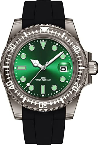 findtime Armbanduhr Herren Damen Silikonarmband Analog Quarz Uhr mit Licht Kalender Leuchtzeiger Outdoor Sport Uhren Jungen Mädchen Transparentes Gehäuse