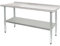 HARDURA Stainless Steel Table Food Preparation Work Tables 61×152cm Heavy Duty Commercial with Undershelf and Backsplash for Restaurant Kitchen Home and Hotel