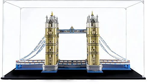 Acryl Vitrine Box Für Lego 10214 Tower Bridge, Acryl Vitrine, staubdichte Aufbewahrungsbox Präsentationsbox für Minifiguren Spielzeug Sammlung (107 * 30 * 50cm) 3mm