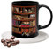 Taza de café con estantería para Libros, Taza de café de cerámica de 330 ml, Taza de café Bookshelf Taza de café, Biblioteca estantería, Tazas de café, diseño de Espacio Creativo Taza de