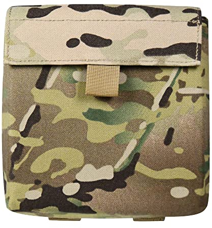 Molle Side Plate Pouch Set Fit 6”x6” Side Plate 1000D Nylon Adjustable Tactical Plate Pockets Utility Protect Pockets Military Accessories Small Tool Pouch Waist Bag