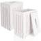 MUXHEL 2PCS Bathroom Storage Box 31x17x33cm Wooden Slim Bathroom Storage Unit Toilet Roll Storage Box Freestanding Toilet Roll Cabinet for Cleaning Products & Toilet Roll