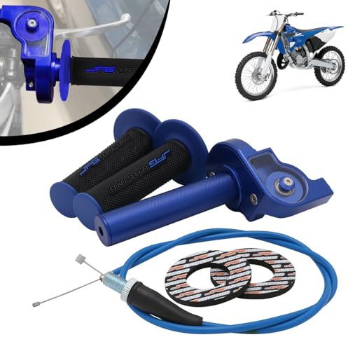 IUVWISN Motorrad Schnellgasgriff 7/8'' 22 mm Aluminium Griffe Motorrad Gashebel Gaszug Universal für 50 110 125 150 200 252 cc Lenker Dirt Pit Bike ATV Mini Bike Grün