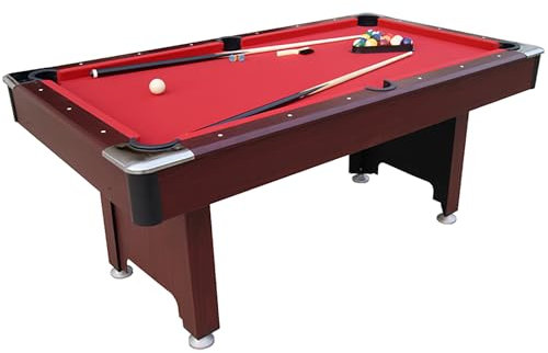 Walker & Simpson Sovereign 6ft Pool Table with Ball Return (Red)