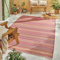 Nazar Tapis Exterieur Jardin, Terrasse, Tapis de Jardin, Tapis de Balcon, Camping, Tapis Outdoor Leger Reversible (1746 Rose, 120x160 cm)