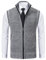 Sweater Weste Herren Casual Stehkragen Ärmellos Weste Herren Slim Fit Mode Komfortabel Taschen Weste Herren Klassisch All-Match Einfarbig Strickweste Herren A-Light Grey 3XL