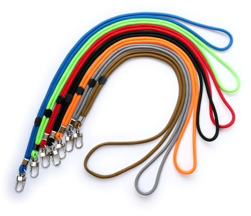 trage.band® Umhängeband/Trageband mit Karabinerhaken, 7 Unifarben | Langes verstellbares Umhängeband / Lanyard mit kleinem drehbarem Karabinerhaken. Bequem und hochwertig.