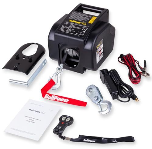 Mobile Seilwinde Bootswinde Elektrische Seilwinde Offroad Elektrowinde Motorwinde Seilzug 12V 3500lbs - 1588kg - OSW-3500B