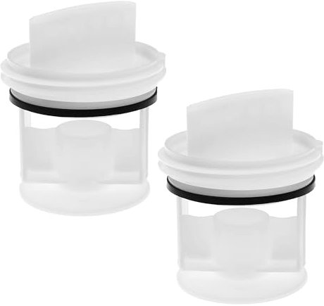 Lot de 2 filtres à peluches pour machine à laver Bosch Siemens 605010 00605010 pour pompe de vidange Askoll dans machine à laver et sèche-linge comme iQ100 iQ300 iQ500 iQ700 iQ800 Avantixx Logixx Maxx