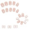 BDEPSTR 24 Pièces Faux Ongles Court Carrés Français, Français Press on Nails Rose Ballerine Ongles à Coller, Acrylique Bâton sur Les Ongles avec Autocollants Adhesif Square Faux Ongles