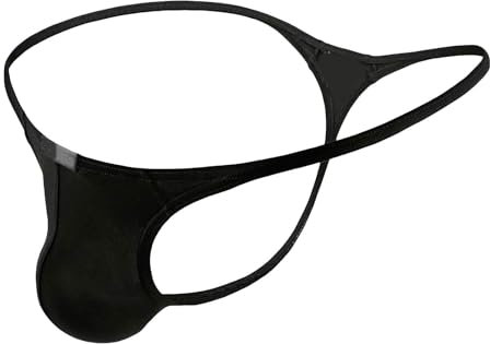 Mymyguoe G-Strings Thongs Gay Sous-vêtements Slip Homme Sous-vêtements érotiques Tanga Sauvage Charmant String Maillot de Bain T-Back Slips Érotique Vêtements de Nuit, Noir , M