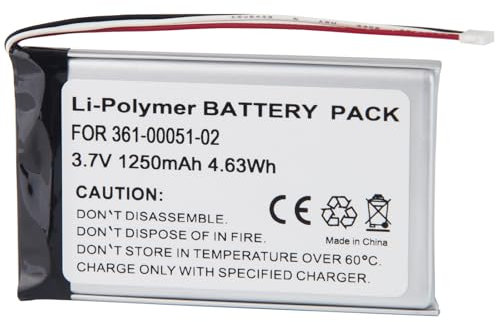 CHUNCAIL Batteria compatibile per Garmin 361-00051-02, EE39EF08B0E36.Li-Polymer 3.7V 1500mAh per Dezl 560, Dezl 560LT, Dezl 560LMT, Nüvi 2450, Garmin 4NSF