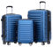 Reisekoffer 2088 Hartschalekoffer Gepäck Koffer Trolley Set, Kofferset in 14 Farben (Blau)