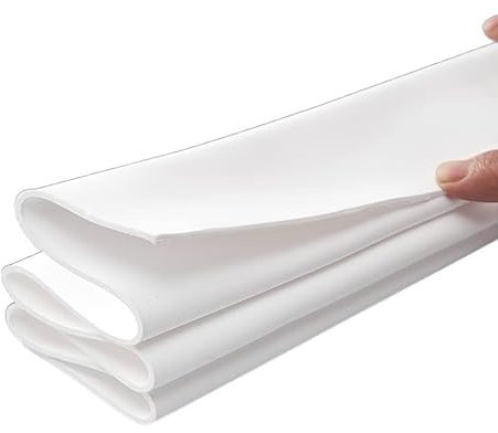 Feuille de PTFE expansée de 2 mm d'épaisseur pour panneau d'isolation souple résistant à l'acide à la chaleur et aux alcalins Matériau anti-corrosion Blanc 500 x 500 mm
