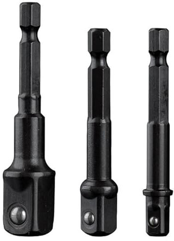 QZKJQDD Steckschlüssel Adaptersatz 3-teilig, Sechskant Stecknuss Adapter, Stecknussadapter Steckschlüssel, für Bohrmaschine und Akkuschrauber Steckschlüssel Nüsse und Stecknüsse(1/4, /1/2, /3/8)
