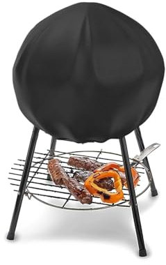 Housse de Barbecue Exterieur, Housse de Barbecue imperméable, Housse de Barbecue Ronde, Housse de Barbecue 210D, Housse de Barbecue pour Gril Rond, Grille Ronde Housse de Barbecue, diamètre 50 cm