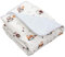 TupTam Krabbeldecke für Baby 120x120 cm - Gepolsterte Spieldecke Baby Baumwolle, XXL, OEKO-TEX, Weich & Hautfreundlich, Farbe: Bagger Beige