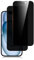 Yisica 2 Pièces Protection d'Écran Anti-Espion pour iPhone 15/iPhone 16 avec Protection d'Objectif de Caméra, Film en Verre Trempé (Noir)
