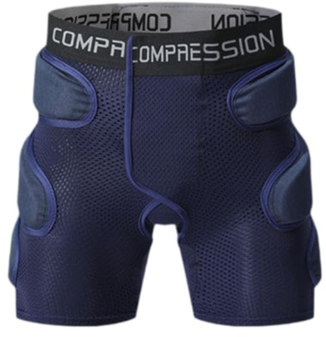 Ronyme Gepolsterte Hose 3D-Schutz Butt Pad Shorts Schutzausrüstung für Snowboarden Ski Skating, XL