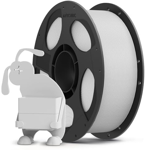 ANYCUBIC Refill PLA und Spool Kit 1KG Hellgrau, 1,75mm Filament 3D-Druckmaterialien mit Hoher Fließfähigkeit, Neatly Wound, Intelligente Identifikation