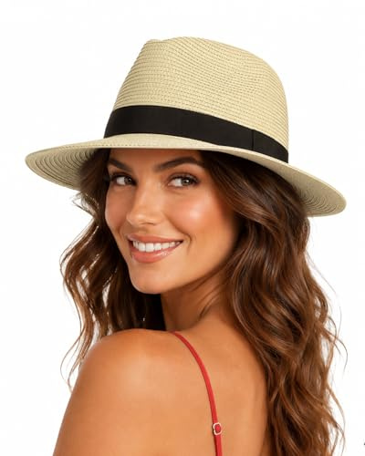 Zylioo XL/XXL Sonnenhut Strohhut Großen Kopf Hut Herren Damen Panamahut | Sommerhut Sonnenshutz UV Schutz Strandhut für Urlaub Alltag Reisen Garten