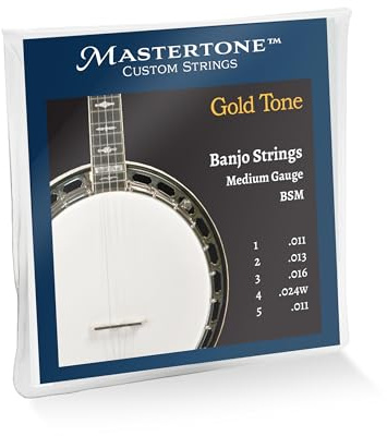 Gold Tone Mastertone™ BSM Banjo Medium Gauge Strings (.011,.024w, .016, .013, .011)