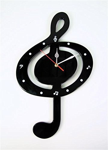 Wanduhr Violinschlüssel / Notenschlüssel - Schönes Geschenk für Musiker