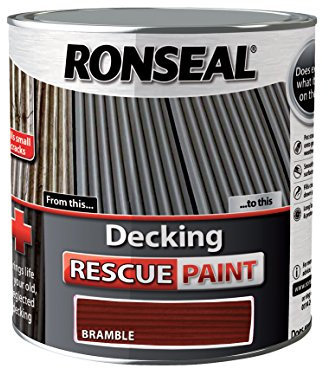 Ronseal DRPB25L 2.5 Litre Decking Rescue Paint - Bramble