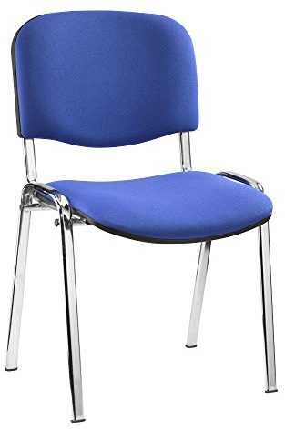 BESUCHERSTUHL ISO BLAU CHROM (ISO CR 1.3 C06)