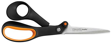 Fiskars 1020224 Amplify Ciseaux Bricolage, Noir/Orange, 21cm