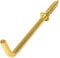 20MM Brass Shouldered Straight Cup Hook Dresser Screw In Small - Pack 20