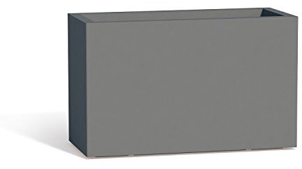 Tkm Vaso Fioriera Flowerpot in Resina Rettangolare 80x35 CM Grigio