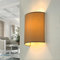 Wandleuchte Kaffeebraun, Up Down Leuchte, Stofflampenschirm, Wandlampe E27, B:20 cm, blendarm, wohnlich, Wohnzimmer, Wandlampe Schlafzimmer