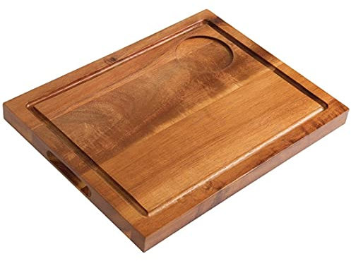 Olympia Steak Board Large with Recess in Wood - 25(H) x 310(W) x 240(D) mm - 6 pc