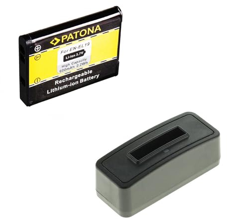 bg-akku24 Batterie et Chargeur pour Nikon Coolpix A100 A300,S32,S33,S2500,S2600,S2700,S2800,S2900,S3100,S3200,S3300,S3500,S3600,S3700,S4100,S4300,S5200,S6400,S6500,S6600,S6800,S6900,S7000,W100