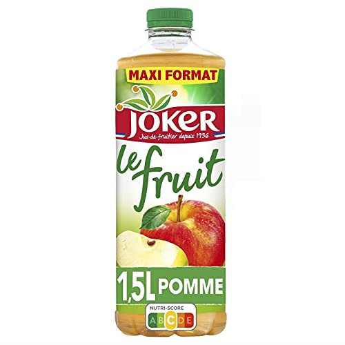 JOKER - Le Fruit Pomme 1.5L - Jus de fruits 100% naturel pressé à froid pour une fraîcheur intense et une saveur authentique - Format familial idéal pour les petits - Lot De 4 - Vendu Par Lot