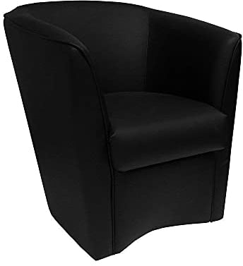 LIBEROSHOPPING.eu - LA TUA CASA IN UN CLIK Schlafzimmer Sessel aus Valentina Öko-Leder mit hoher Qualität gepolstert (Schwarz)