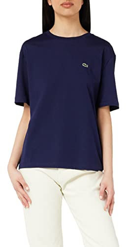 Lacoste T-Shirt Loose Fit Femme , Marine, 38