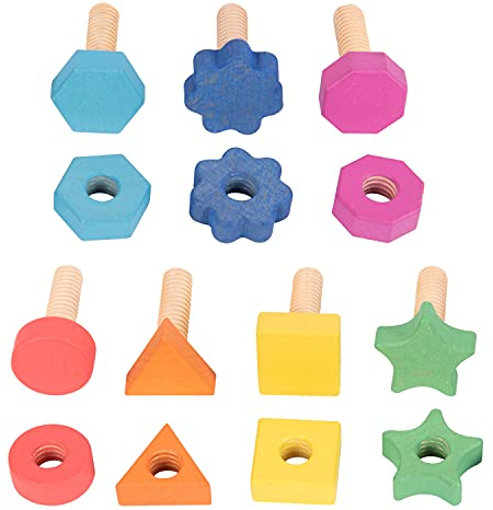 TickiT 74001 Rainbow Wooden Nuts & Bolts Pack of 7